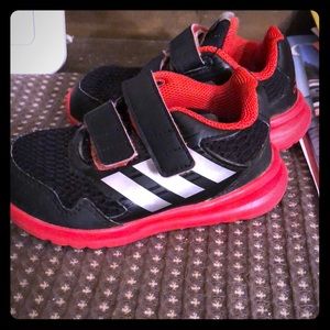 Slightly worn sneakers